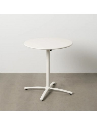 Mesa exterior Plegable redonda 70 acero blanco...