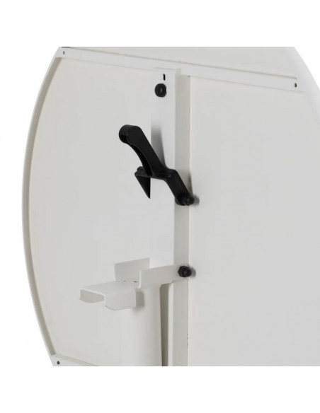 Mesa exterior Plegable redonda 70 acero blanco compacta