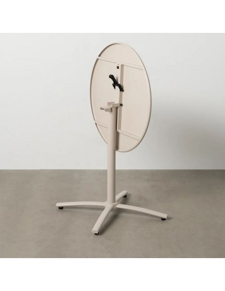 Mesa exterior Plegable redonda 70 compacta, acero taupe