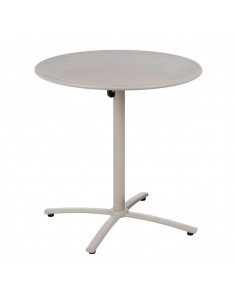Mesa dobrável redonda compacta para exterior, 70 cm, aço...