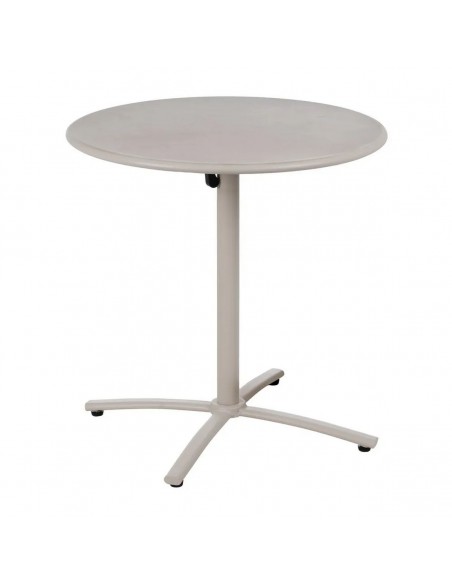 Mesa exterior Plegable redonda 70 compacta, acero taupe