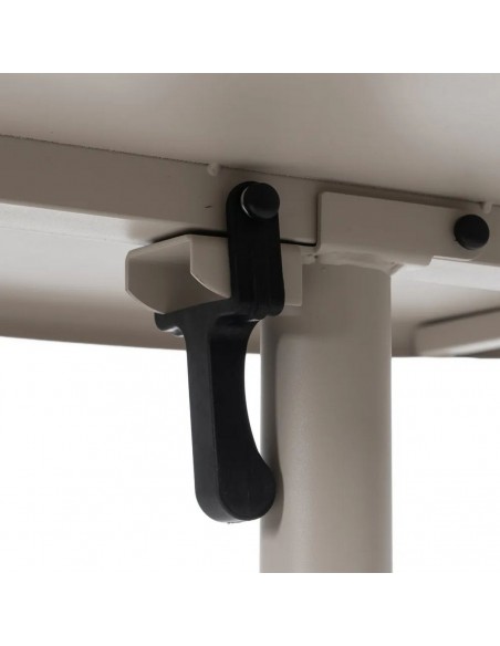 Mesa dobrável redonda compacta para exterior, 70 cm, aço cor taupe