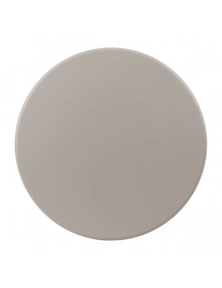 Mesa dobrável redonda compacta para exterior, 70 cm, aço cor taupe