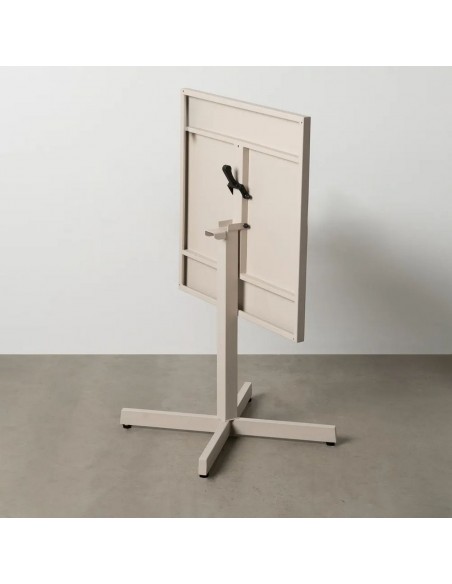 Mesa Plegable exterior cuadrada 70 compacta, acero taupe