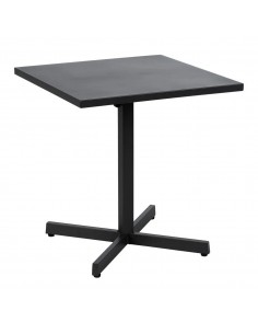 Mesa Plegable exterior cuadrada 70 compacta, acero gris...