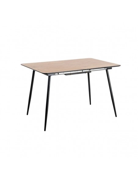Mesa extensível 120(160) x 80 TERRA cor natural e metal preto
