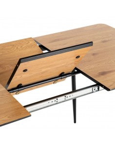 Mesa extensível 120(160) x 80 TERRA cor natural e metal... 2