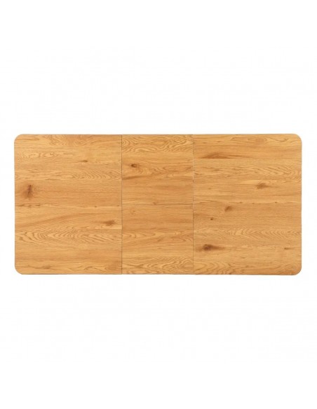 Mesa extensível 120(160) x 80 TERRA cor natural e metal preto