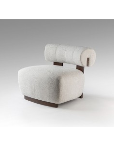 Butaca NAOMI de Estilo Moderno en Madera nogal y Tapizado...