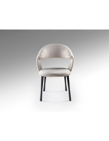 Silla WILLY de Estilo Moderno en Metal Negro y...