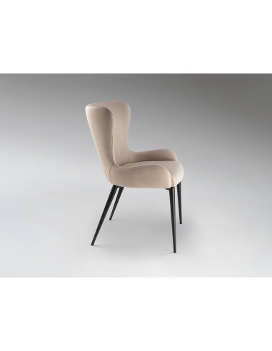 Silla de estilo moderno TELMA de Metal Negro...