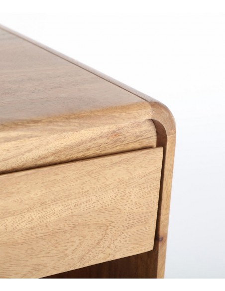 Mesinha FINHAN de estilo nórdico em madeira de manga