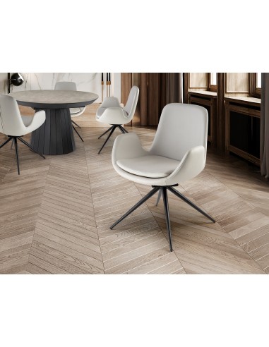 Poltrona giratória ZUNA em metal preto e...