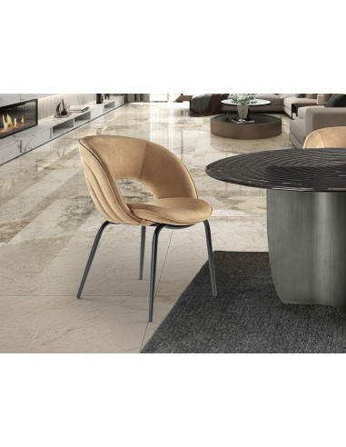 Silla de estilo moderno NIM en Símil Ante con...