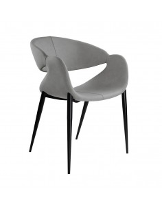 Silla de estilo moderno GIRO Tapizado Textil con Patas...