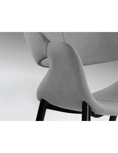 Silla de estilo moderno GIRO Tapizado Textil...