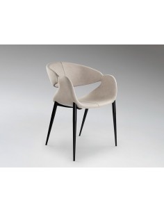 Silla de estilo moderno GIRO Tapizado Textil con Patas... 2