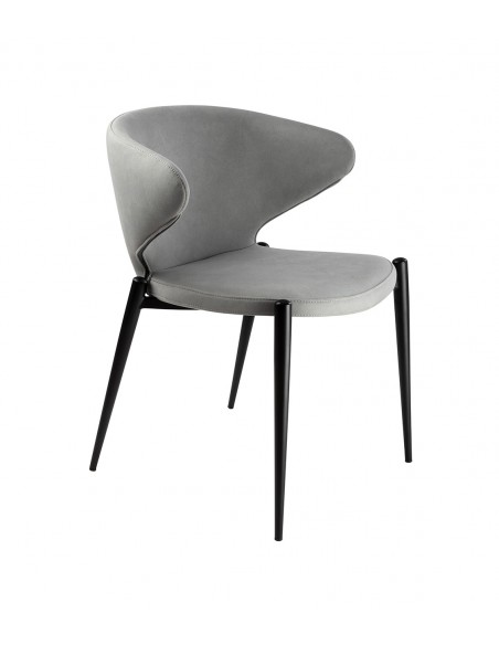 Cadeira ALIZE de estilo moderno em metal preto e estofamento têxtil