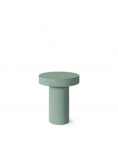 Mesa auxiliar en microcemento verde MIRKO 50 cm