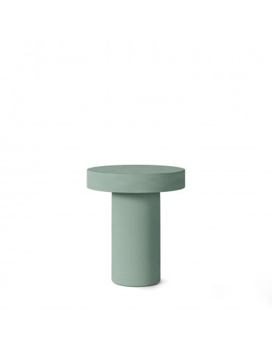 Mesa auxiliar en microcemento verde MIRKO 50 cm