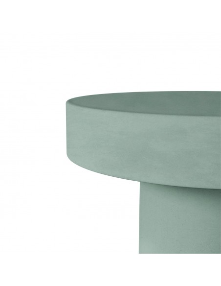 Mesa auxiliar en microcemento verde MIRKO 50 cm