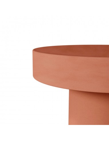 Mesa lateral em microcimento terracota MIRKO 50 cm
