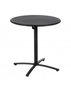 Mesa dobrável redonda compacta para exterior 70 cm, aço...