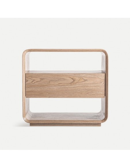 Mesinha LIRA com design orgânico e madeira clara. Estilo flutuante, leve e elegante
