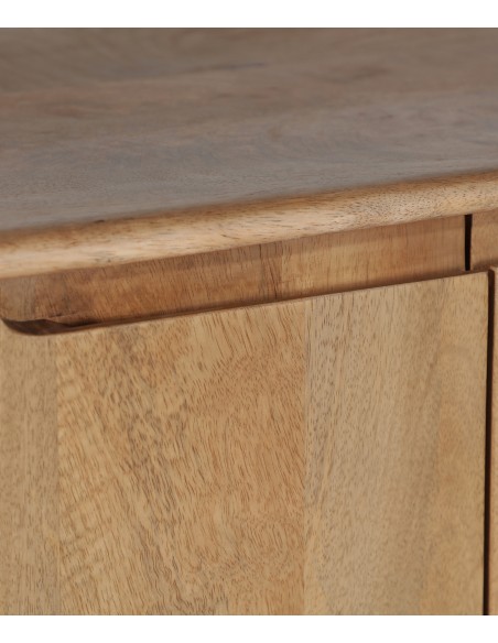 Mueble TV curvo CANADÁ 180 x 55, Madera de Mango Marrón Claro