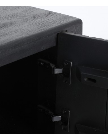 Móvel TV NOX 165 x 50 cm em Madeira de Mango Preta