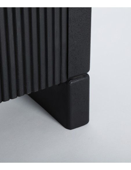 Móvel TV NOX 165 x 50 cm em Madeira de Mango Preta