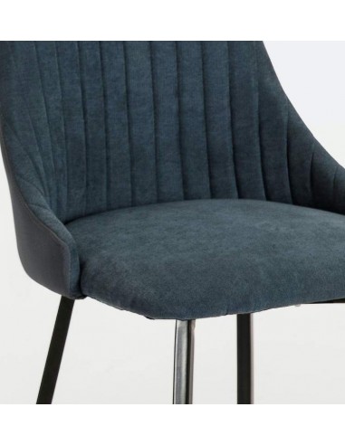 SILLA GIRATORIA ELMA, tela, metal negro