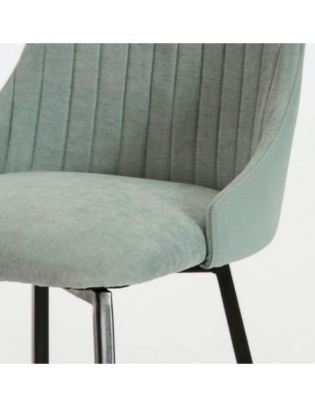 SILLA GIRATORIA ELMA, tela, metal negro