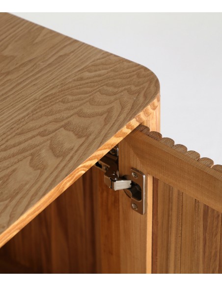 Mueble TV SKAGEN 160 x 56 cm de Madera de Paulownia Marrón Claro