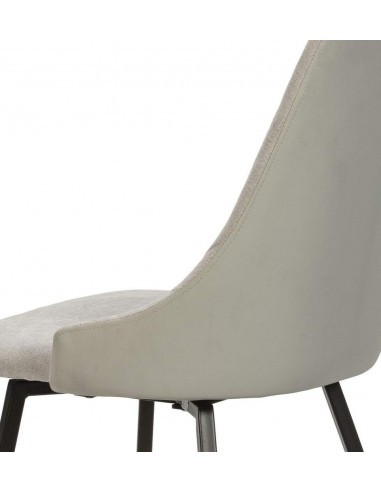 SILLA GIRATORIA ELMA, tela, metal negro