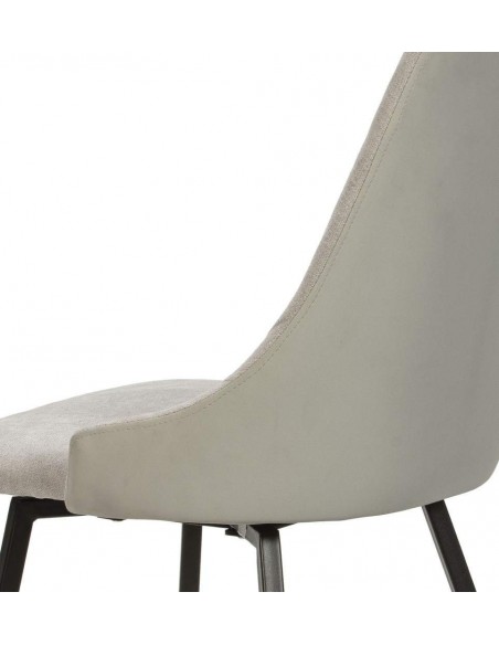 SILLA GIRATORIA ELMA, tela, metal negro