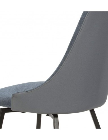 SILLA GIRATORIA ELMA, tela, metal negro