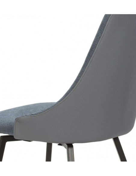 SILLA GIRATORIA ELMA, tela, metal negro