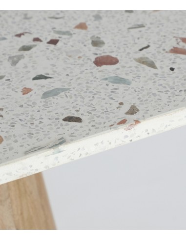 Mesa de cocina 70 X 75 LAUTREC, Terrazzo Blanco...