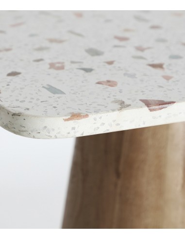 Mesa de cocina 70 X 75 LAUTREC, Terrazzo Blanco...