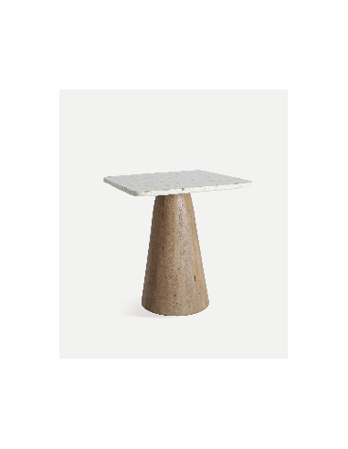 Mesa de cocina 70 X 75 LAUTREC, Terrazzo Blanco...