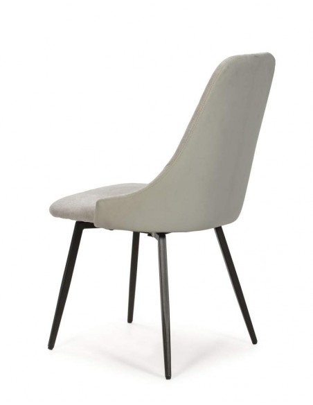 SILLA GIRATORIA ELMA, tela, metal negro