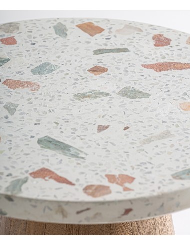 Mesa de jantar redonda LAUTREC 120 em terrazzo...