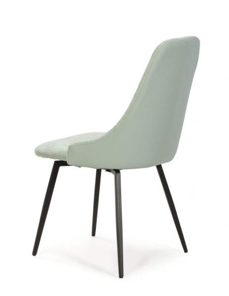 SILLA GIRATORIA ELMA, tela, metal negro