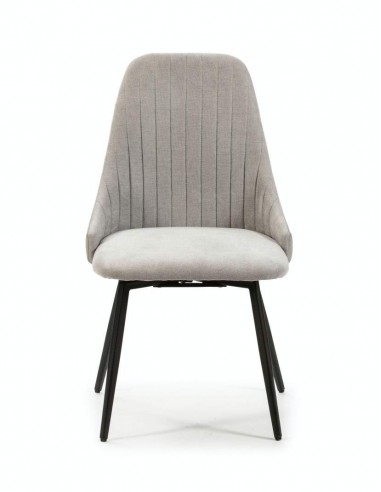 SILLA GIRATORIA ELMA, tela, metal negro