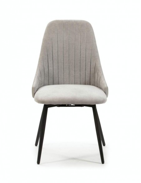 SILLA GIRATORIA ELMA, tela, metal negro