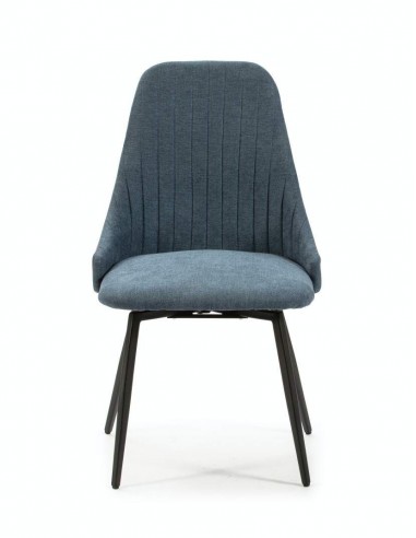 SILLA GIRATORIA ELMA, tela, metal negro