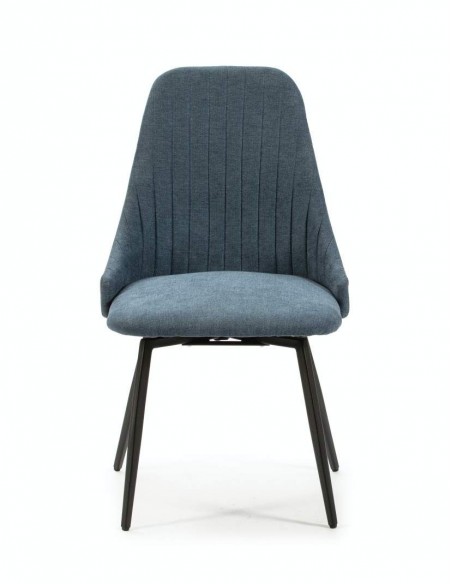 SILLA GIRATORIA ELMA, tela, metal negro