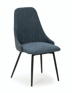SILLA GIRATORIA ELMA, tela, metal negro 2