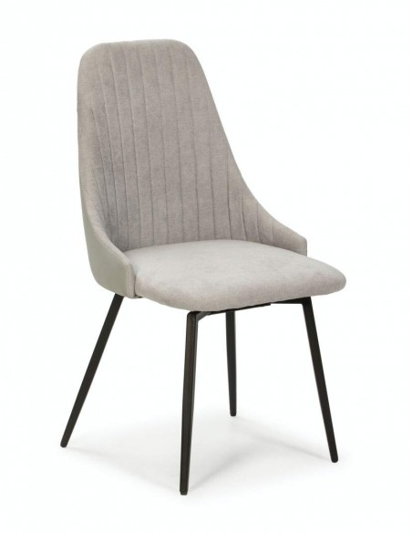 SILLA GIRATORIA ELMA, tela, metal negro